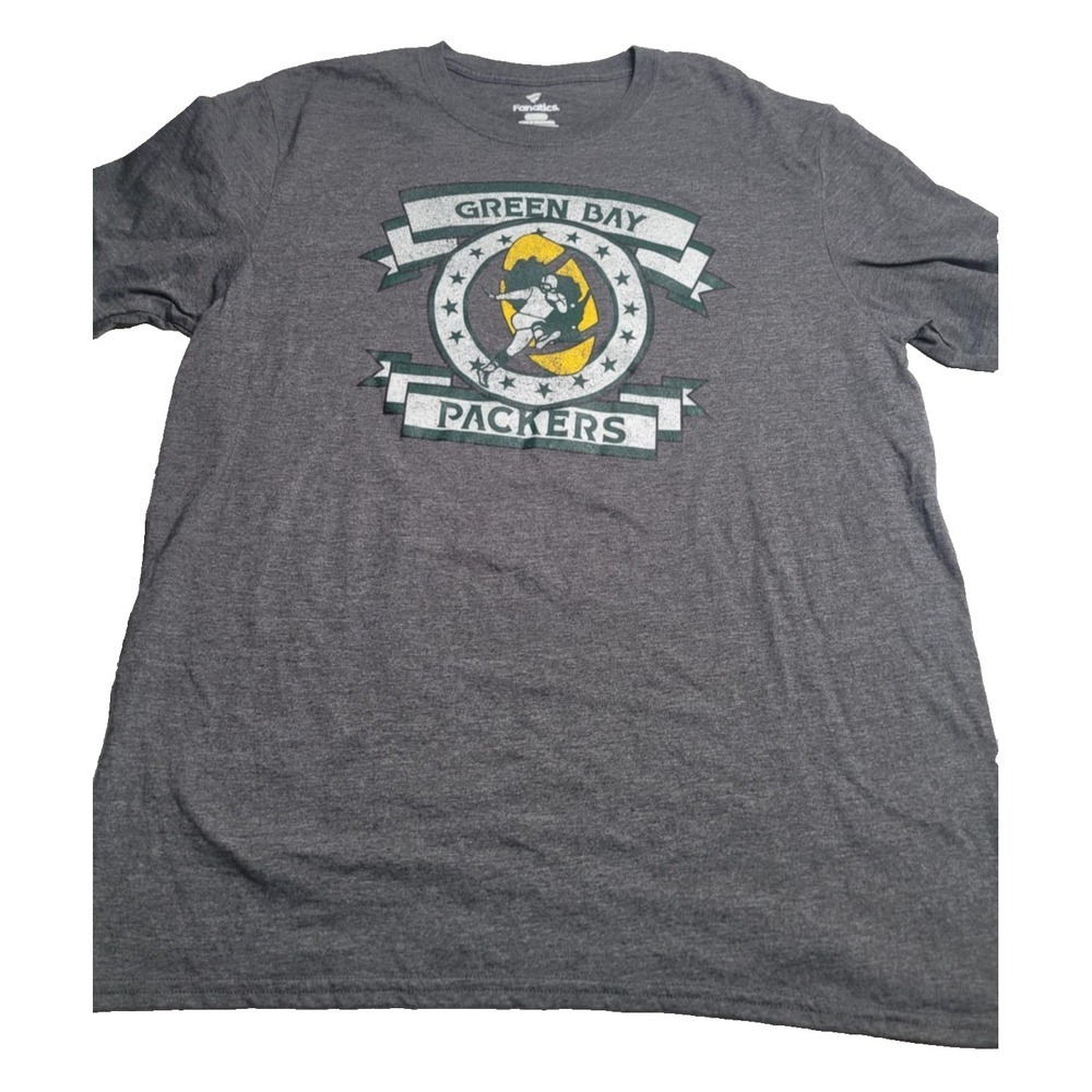 Fanatics Green Bay Packers Old School T-Shirt Football NFL Men's XL‎